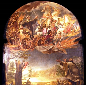 Elijah's chariot captured by fire